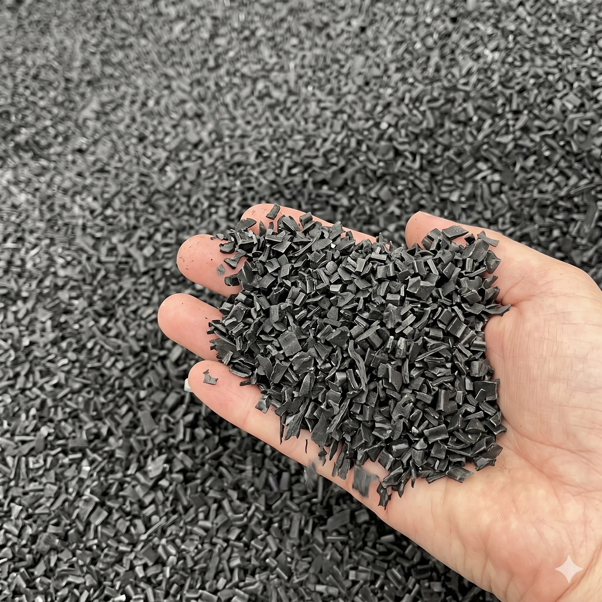Pelletized recycled polypropylene recovered from lead-acid battery casings