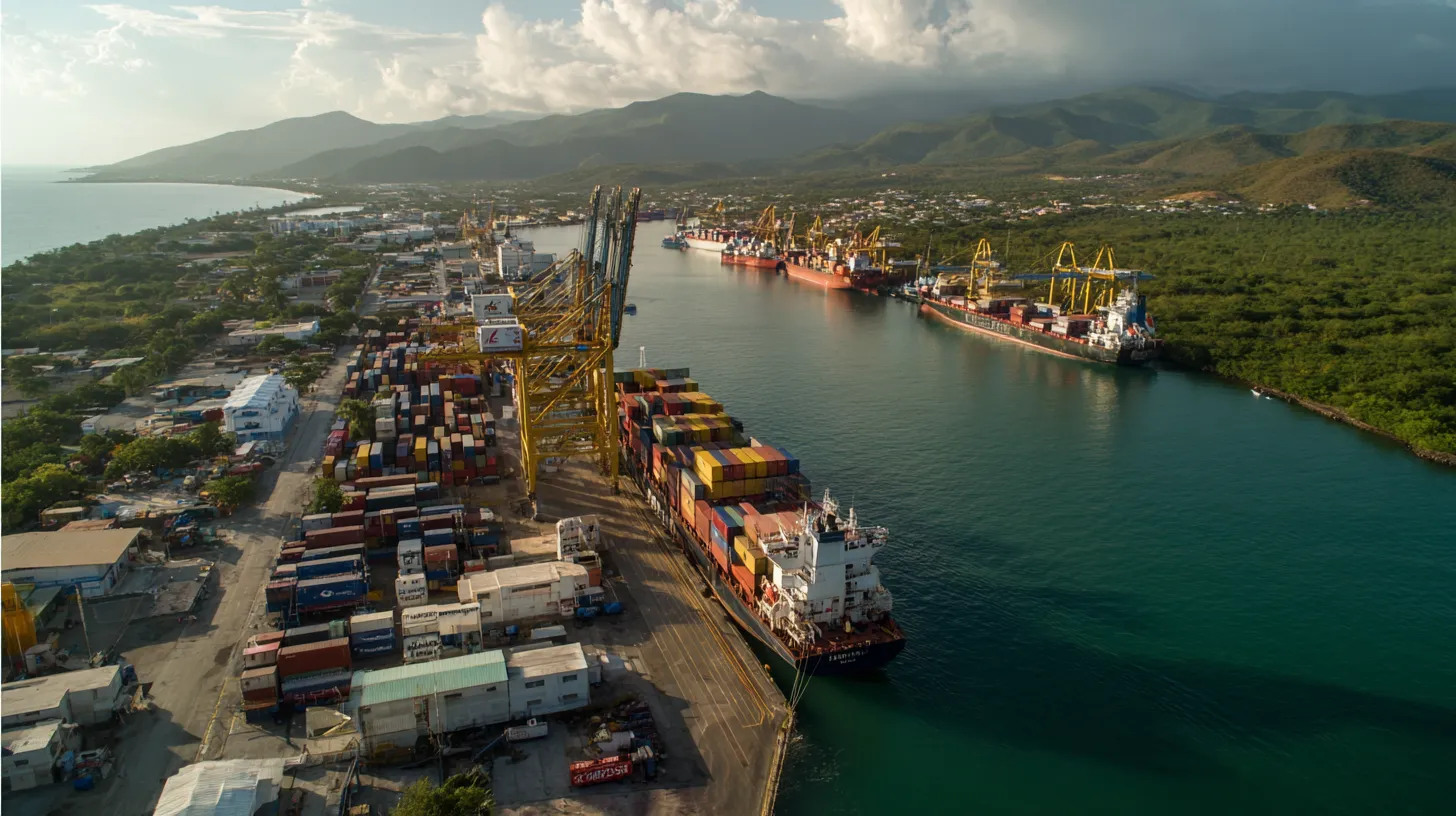 Export shipping at Puerto Cabello for international metals trade