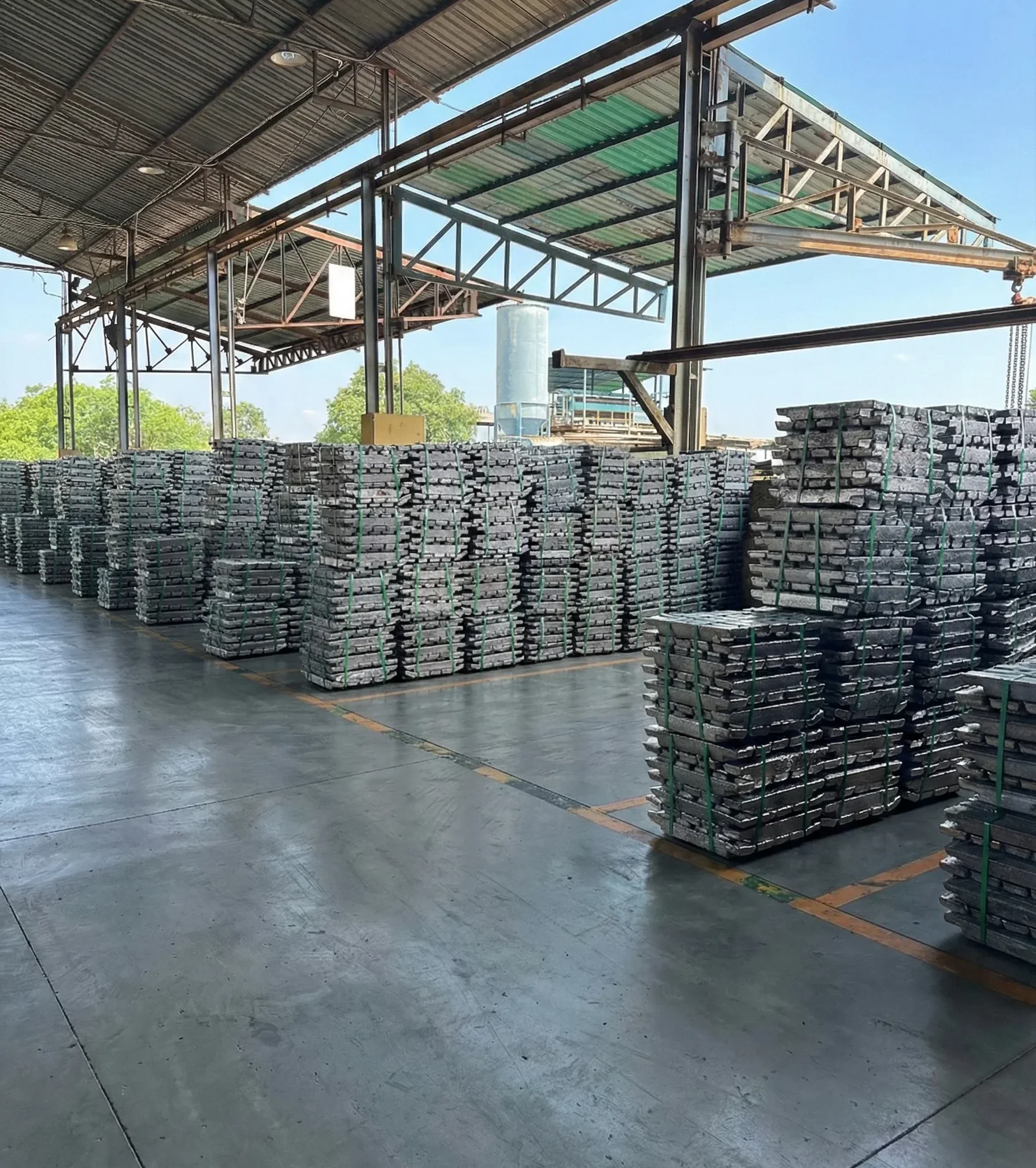 LME-grade lead ingots warehouse — direct from FUNMETAL producer