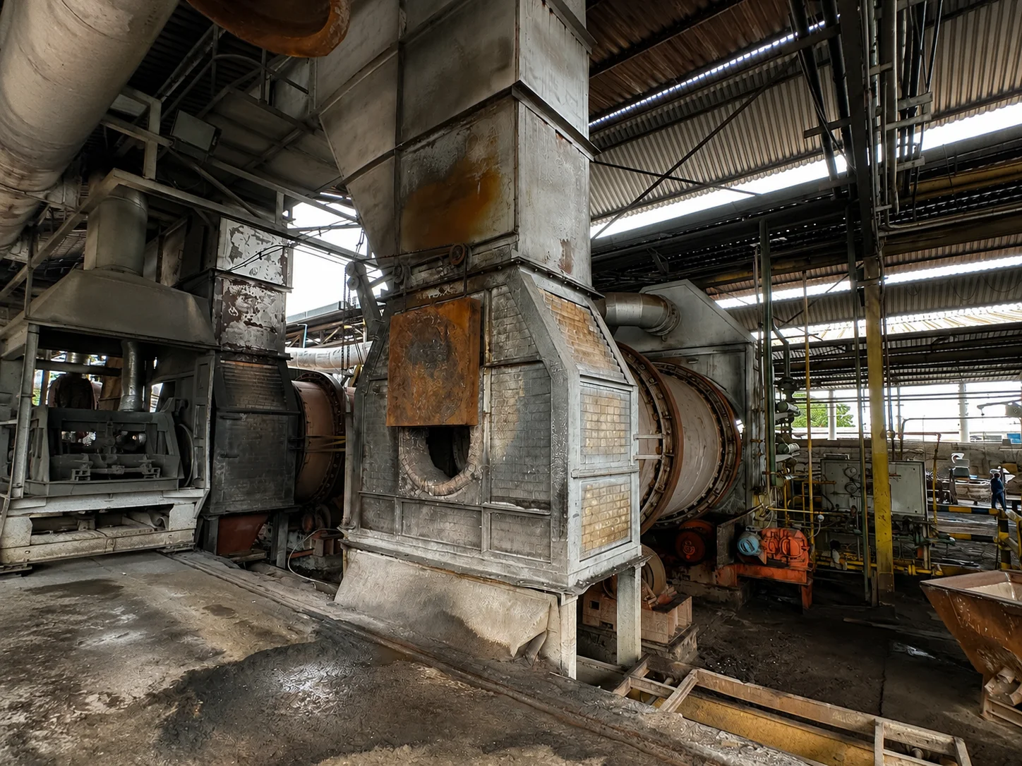 Rotary furnace and gas cleaning line at the FUNMETAL plant in Mariara